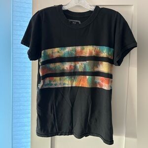 Big Bud Press Black Cotton Tee with tie dye
